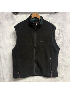 Vintage Patagonia Synchilla Vest Mens XL Black Fleece Full Zip USA Made 90s